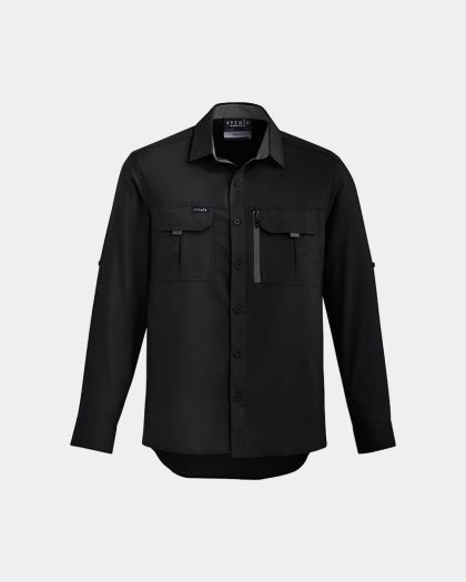 Syzmik Outdoor Long Sleeve Shirt - Black