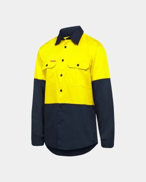 Hard Yakka Koolgear Hi-Vis Summer Long Sleeve Vent Polo Shirt Work Y11389 SALE