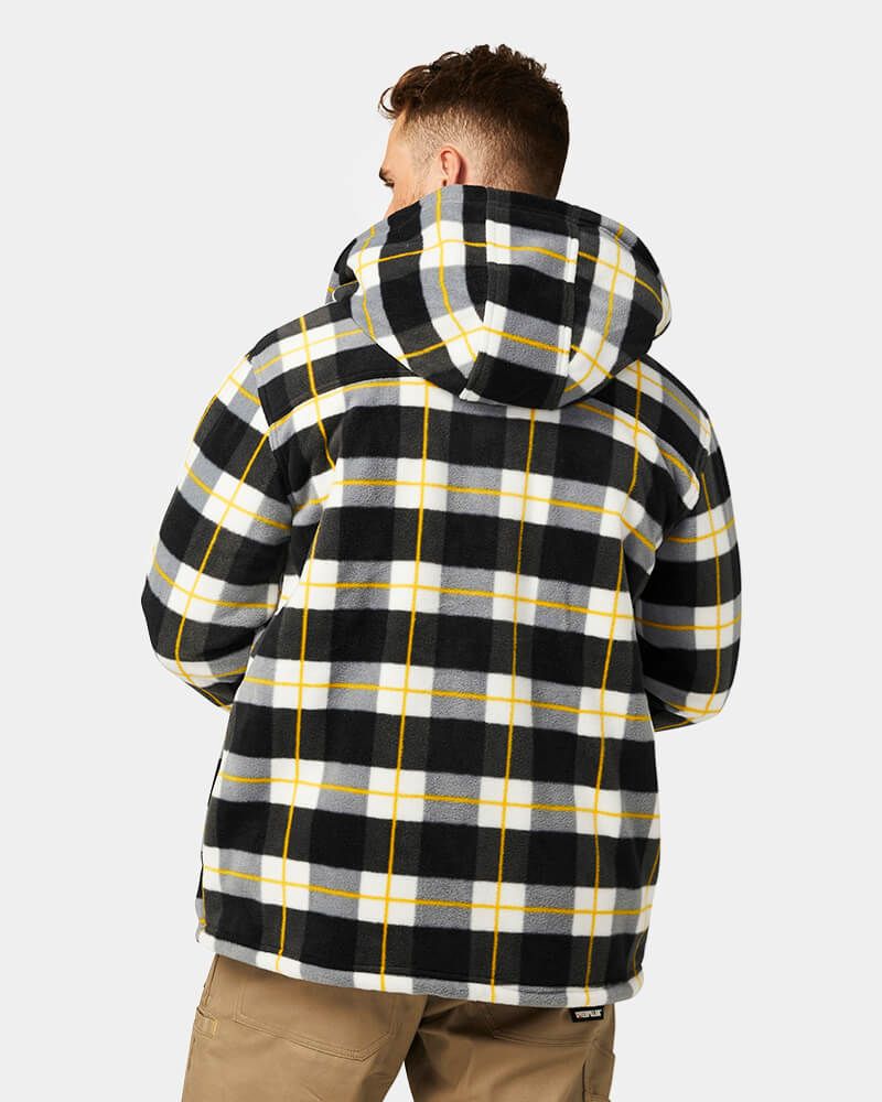 CAT Active Flannel Work Jacket - Black/Yellow