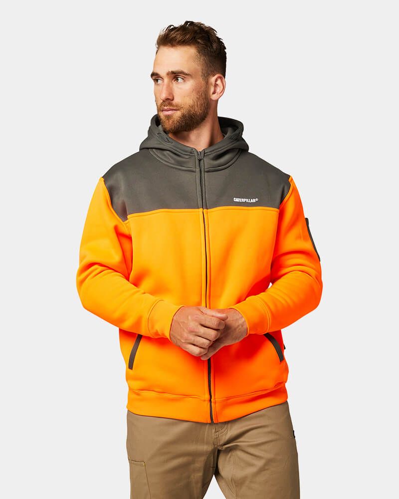 Hi vis full zip hoodie sale