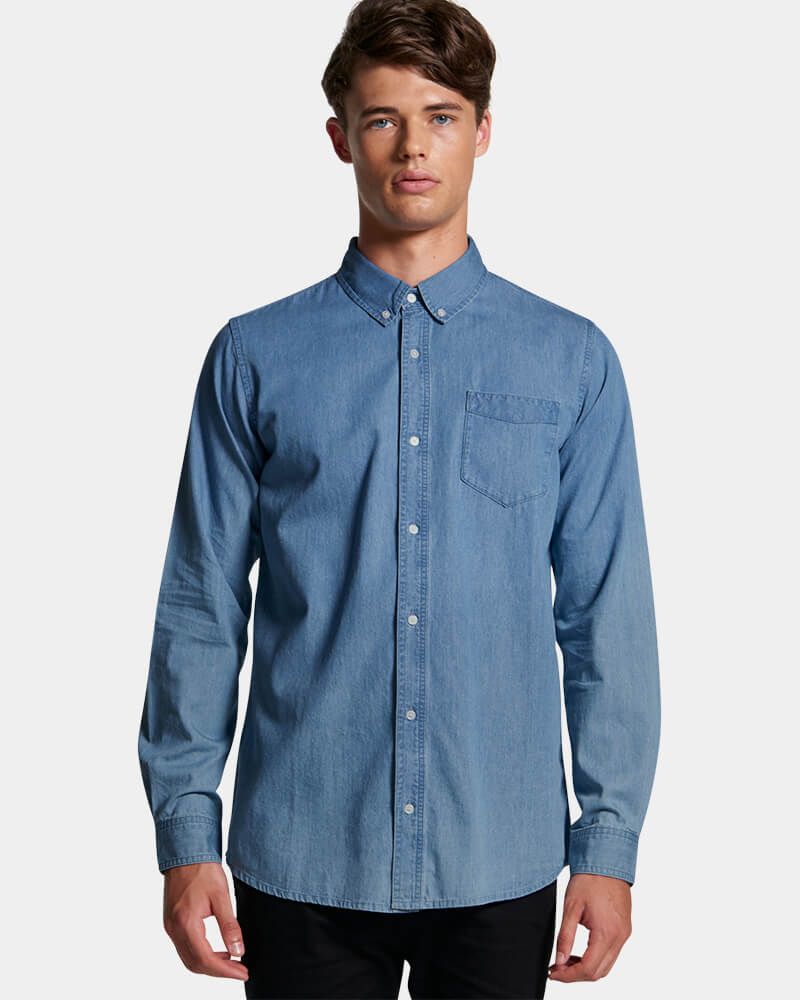 Denim shirt fashion dress men