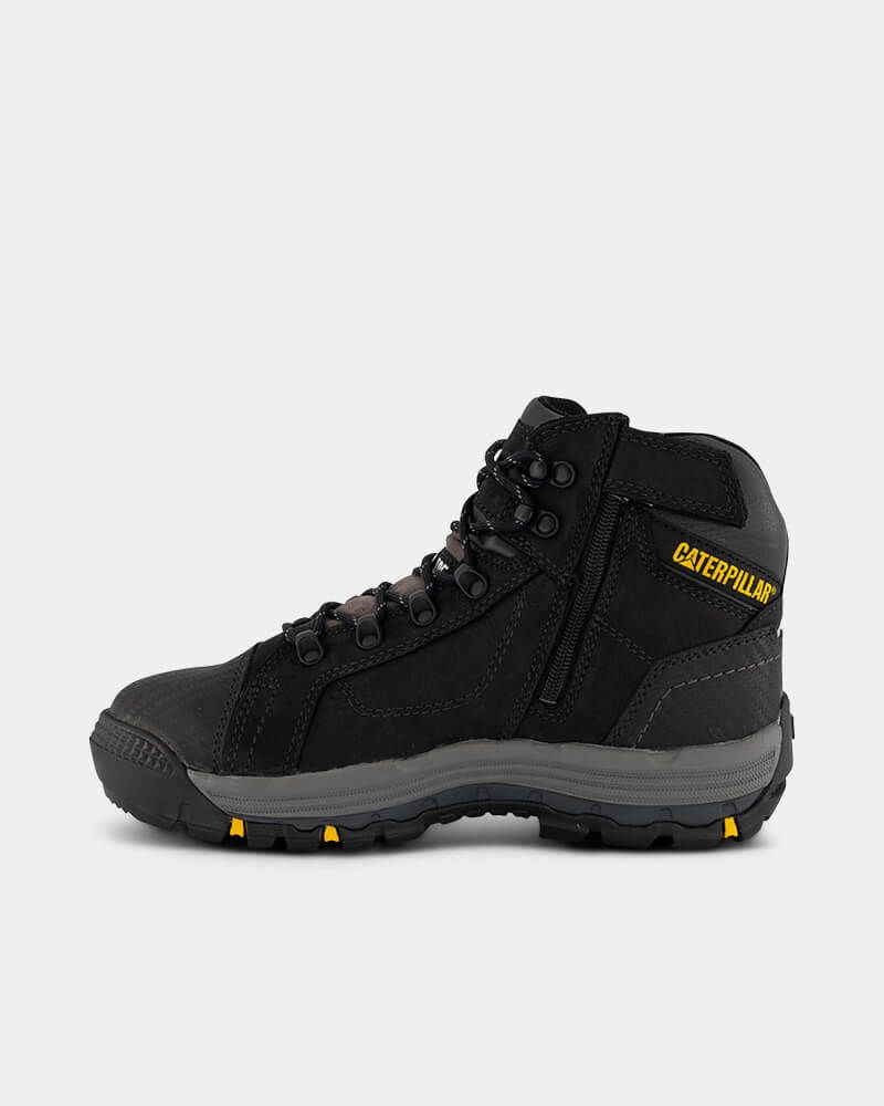CAT Convex Zip Sided Safety Boot - Black