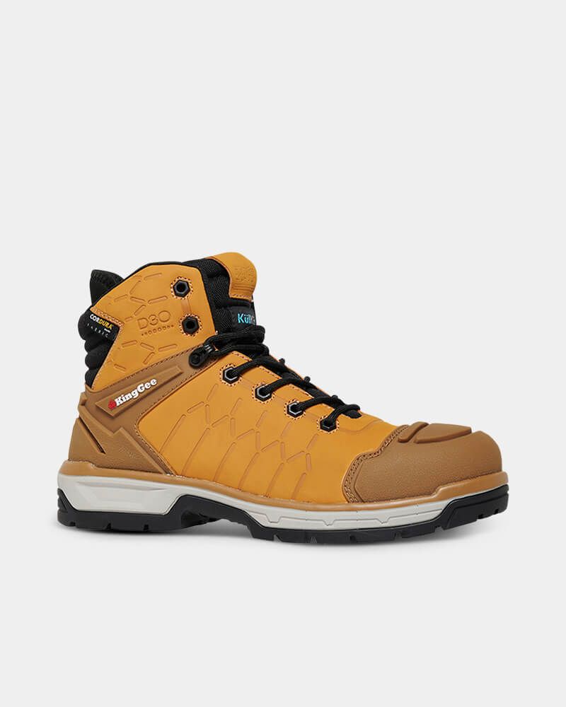 King Gee Quantum Zip Sided Safety Boot Wheat
