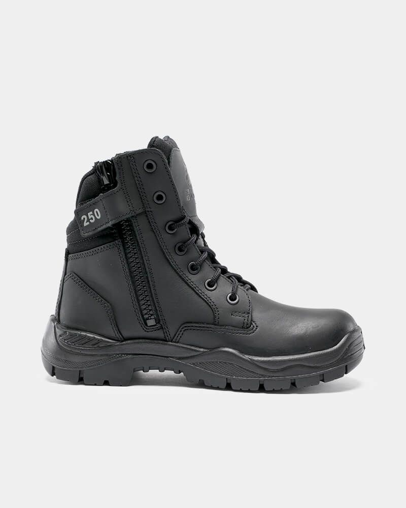 Steel blue boots black hotsell