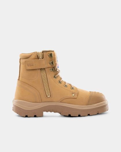 Steel Blue Argyle Zip Scuff Cap Boot - Sand