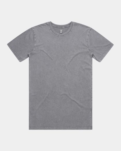 AS Colour 5040 Stone Wash Staple Tee - Ash Stone