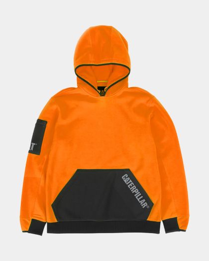 CAT Impact Hooded Sweatshirt - Hi-Vis Orange