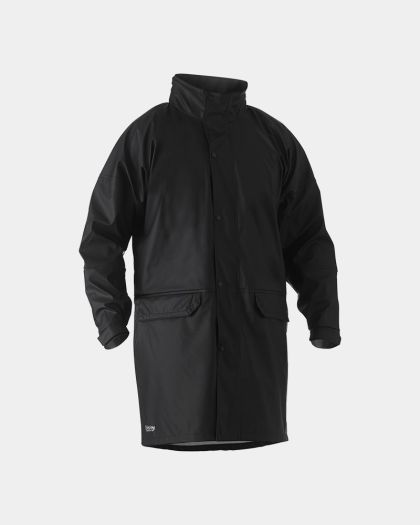 Bisley Waterproof Stretch PU Rain Jacket - Black