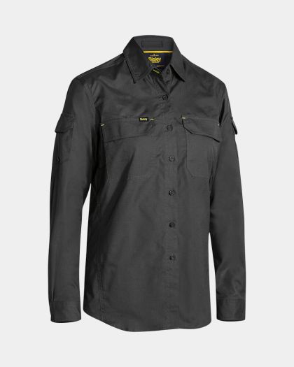 Bisley Women's X Airflow™ Ripstop Vented Shirt - Charcoal