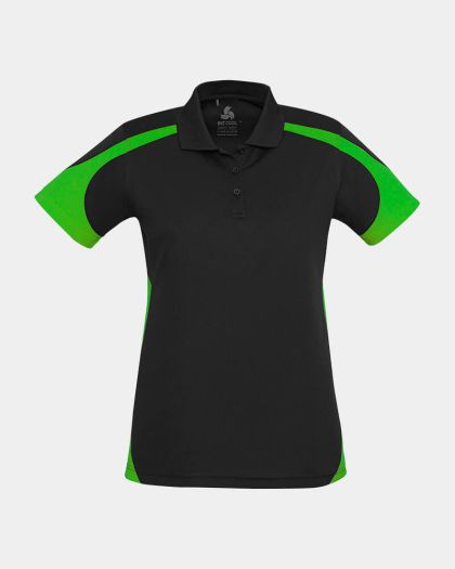Biz Collection Women's Talon Polo - Black/Green