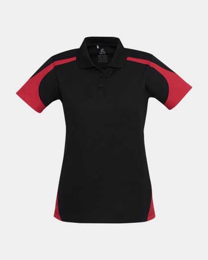 Biz Collection Women's Talon Polo - Black/Red
