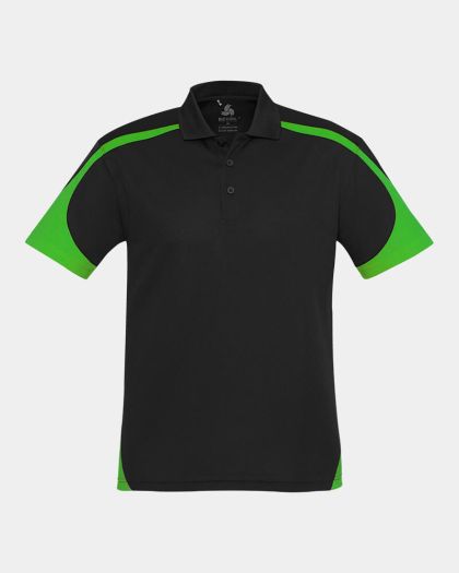 Biz Collection Talon Polo - Black/Green