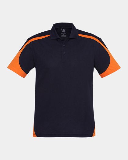 Biz Collection Talon Polo - Navy/Orange