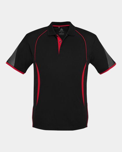 Biz Collection Kids Razor Polo - Black/Red
