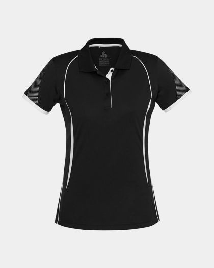 Biz Collection Women's Razor Polo - Black/White