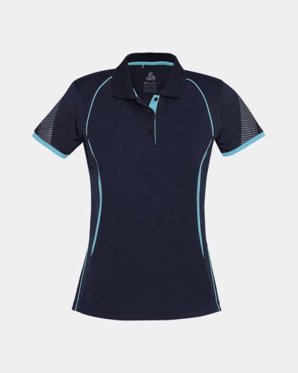 Biz Collection Women's Razor Polo - Navy/Sky