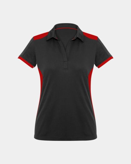 Biz Collection Women's Rival Polo - Black/Red
