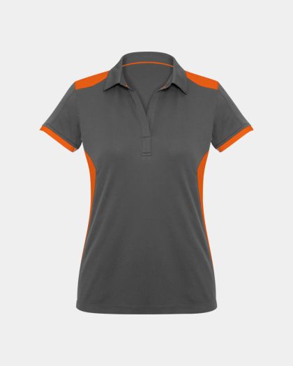 Biz Collection Women's Rival Polo - Grey/Orange