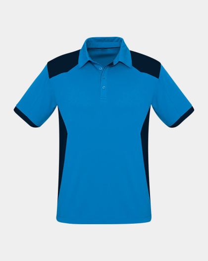 Biz Collection Rival Polo - Cyan/Navy