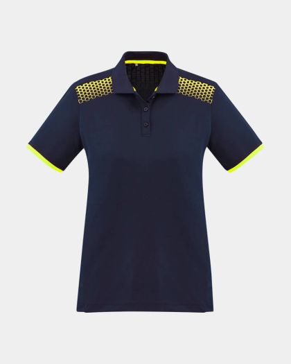 Biz Collection Women's Galaxy Polo - Navy/Yellow
