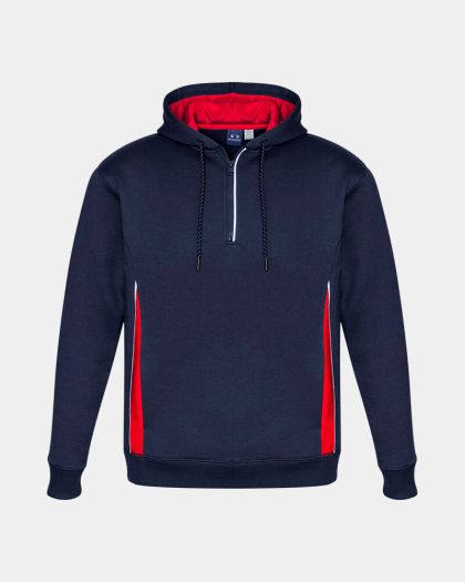 Biz Collection Renegade Hoodie - Navy/Red/Silver