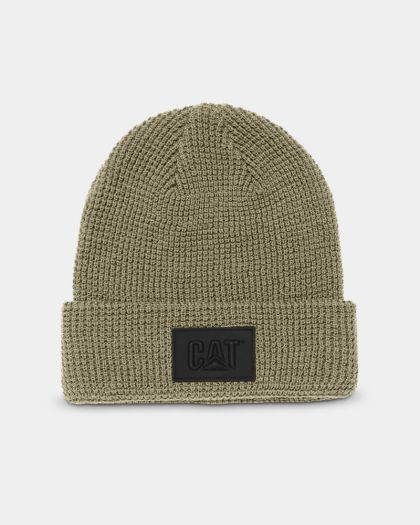 CAT Grid Knit Recycled Beanie - Army