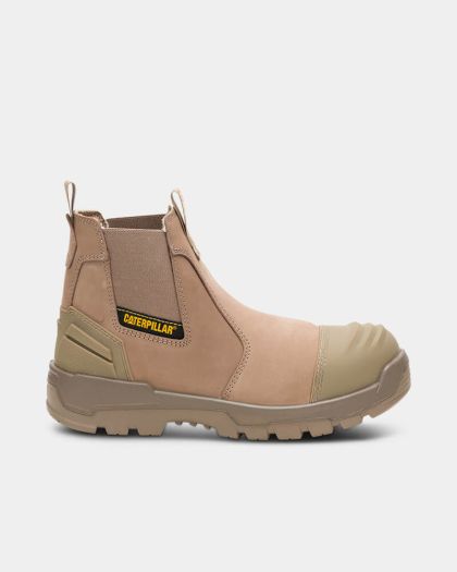 CAT Striver XL Elastic Side Safety Boot - Stone