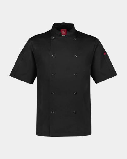Biz Collection Zest Short Sleeve Chef Jacket - Black