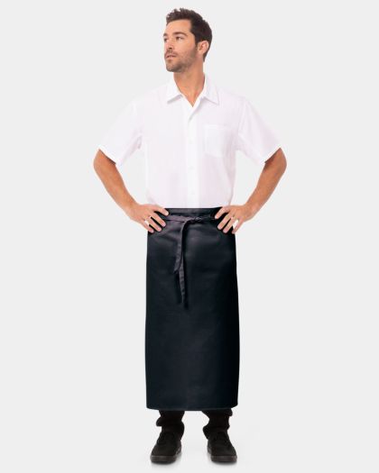 Chef Works 3/4 Bar Apron - Black
