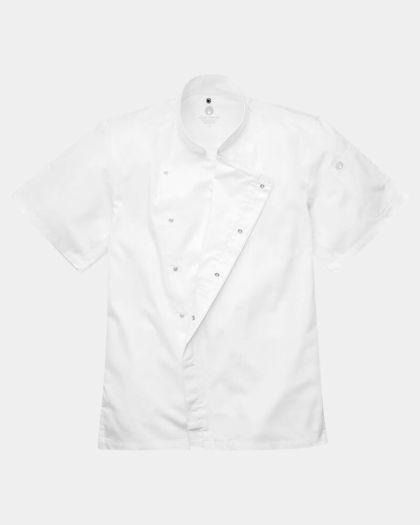 Chef Works Cannes Press Stud Chef Jacket - White