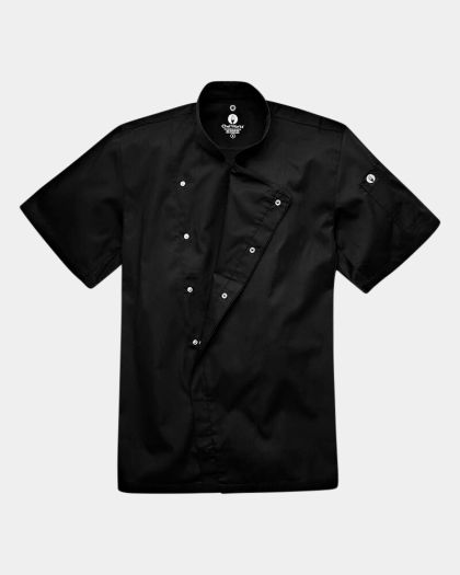 Chef Works Cannes Press Stud Chef Jacket - Black