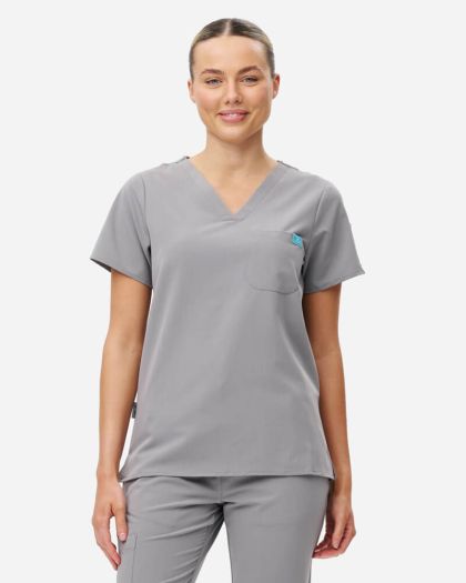 Epoch Women's Basic Scrub Top - Dove Grey
