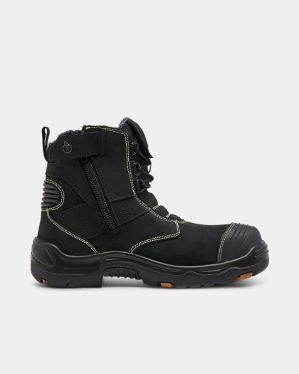 King Gee Bennu Pro 6 Zip Sided Safety Boot - Black
