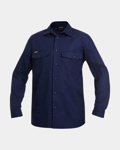 King Gee Workcool 2 Long Sleeve Shirt - Navy