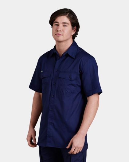 King Gee Workcool 2 Short Sleeve Shirt - Navy