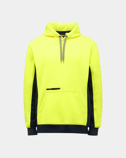 King Gee Hi Vis Pullover Hoodie - Yellow/Navy