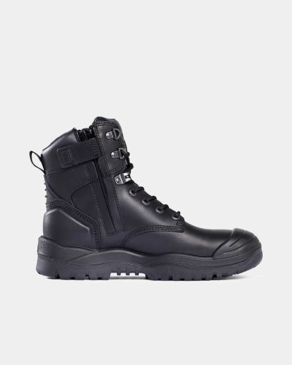 Mongrel High Leg Zipsider Scuff Cap Safety Boot - Black