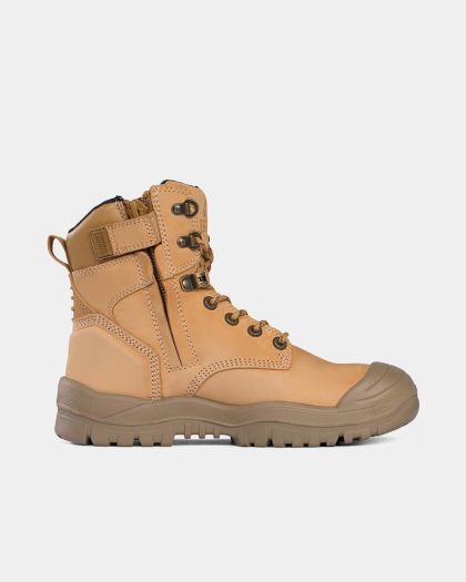 Mongrel High Leg Zipsider Scuff Cap Safety Boot - Wheat