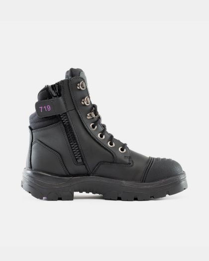 Steel Blue Women's Southern Cross® Zip Scuff Boot - Black