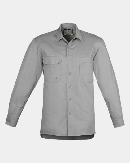 Syzmik Lightweight Tradie Long Sleeve Shirt - Grey