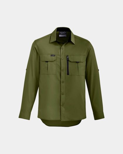 Syzmik Outdoor Long Sleeve Shirt - Army