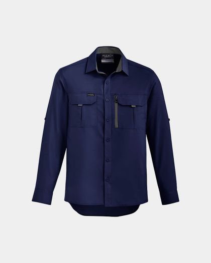 Syzmik Outdoor Long Sleeve Shirt - Navy