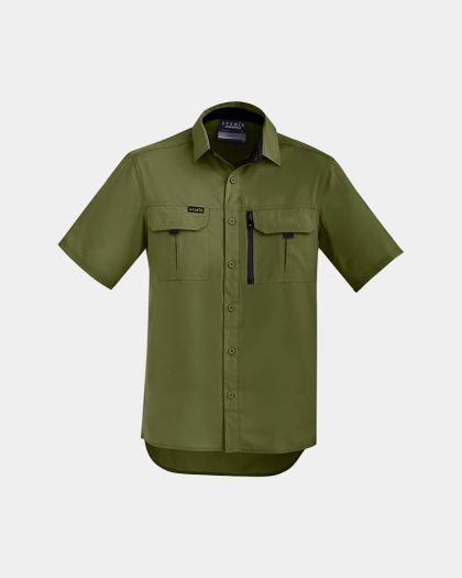 Syzmik Outdoor Short Sleeve Shirt - Army