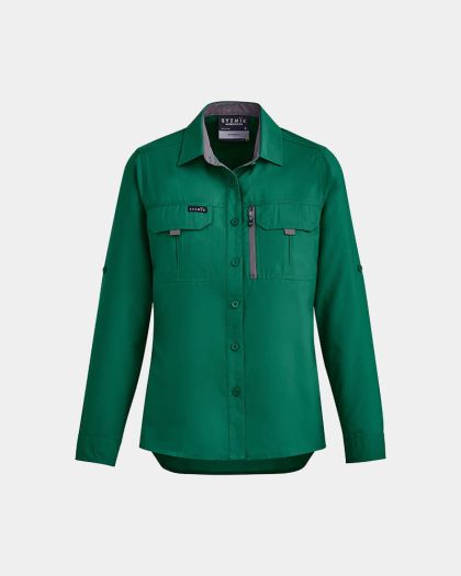 Syzmik Women's Outdoor Long Sleeve Shirt - Green