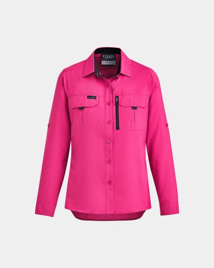 Syzmik Women's Outdoor Long Sleeve Shirt - Pink