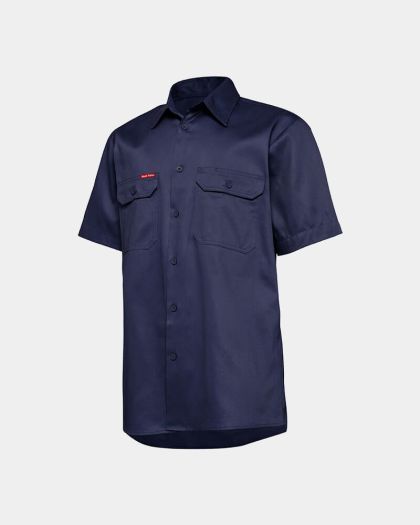 Hard Yakka Lightweight Ventilated Short Sleeve Shirt - Navy