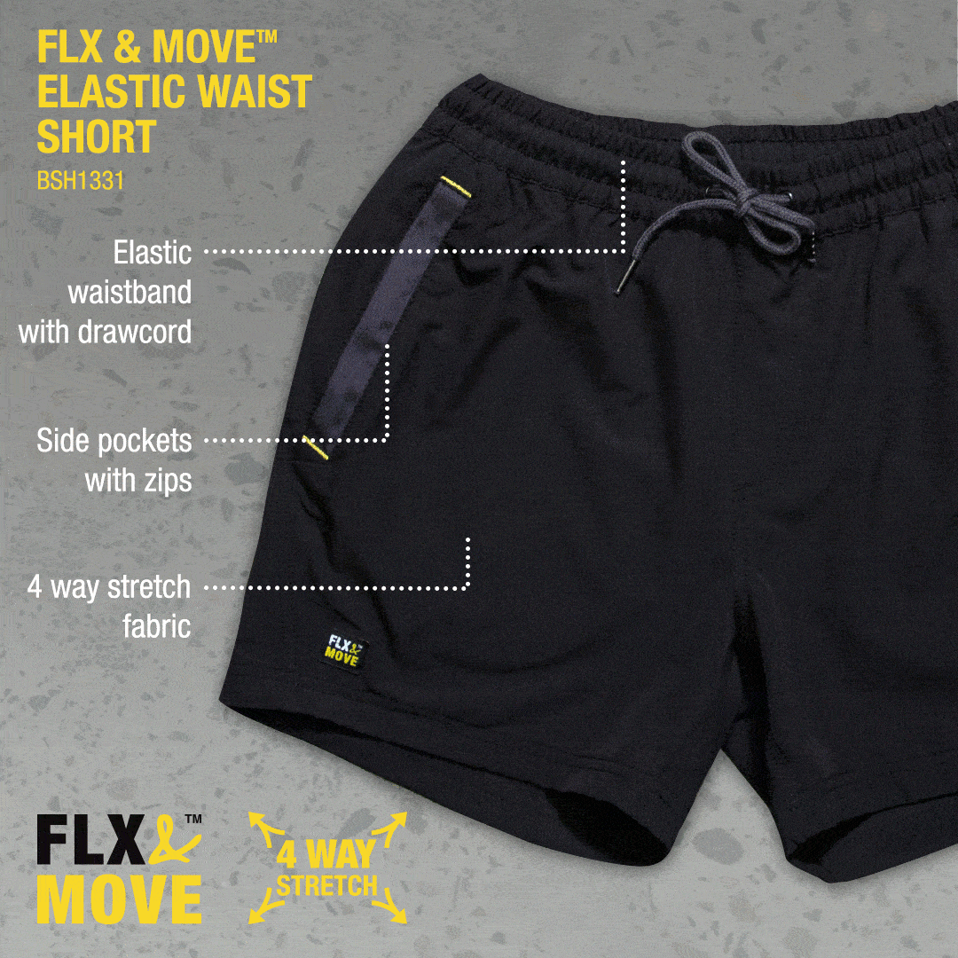 Bisley Flx & Move Elastic Waist Short